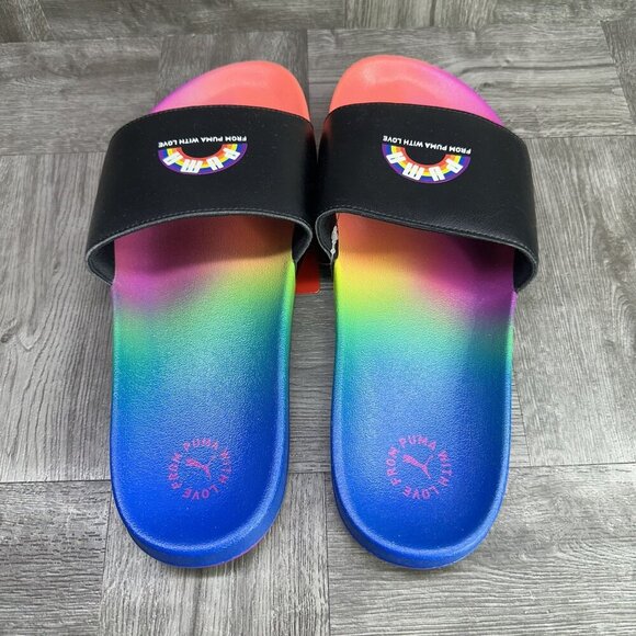 Puma Men's size 12 Pride Multicolored Slides - Picture 6 of 8